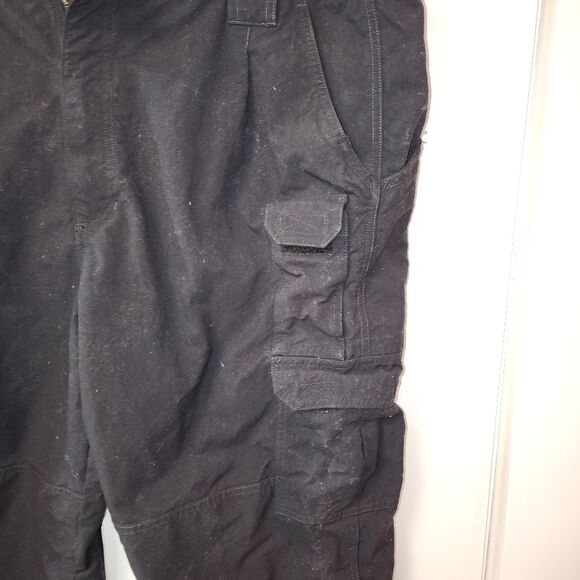 5.11 tactical mens cargo nylon black pants pockets velcro 42/30 - Picture 2 of 16